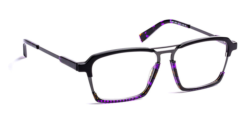 J.F. Rey® JF1490 JFR JF1490 0070 55 - 0070 Matte Black/Tissue Purple/Orange Eyeglasses