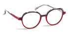 J.F. Rey® JF1512 JFR JF1512 3005 49 - 3005 3D Red/Stripes Black Eyeglasses