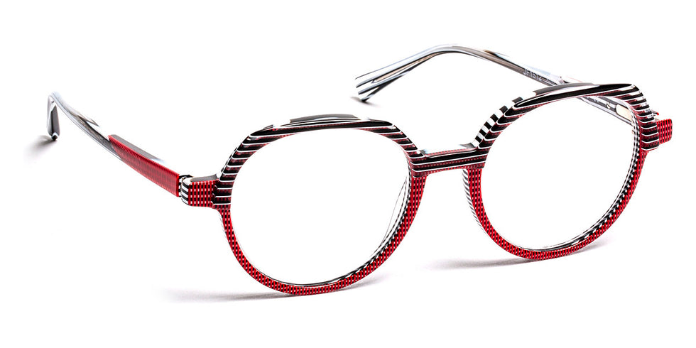J.F. Rey® JF1512 JFR JF1512 3005 49 - 3005 3D Red/Stripes Black Eyeglasses