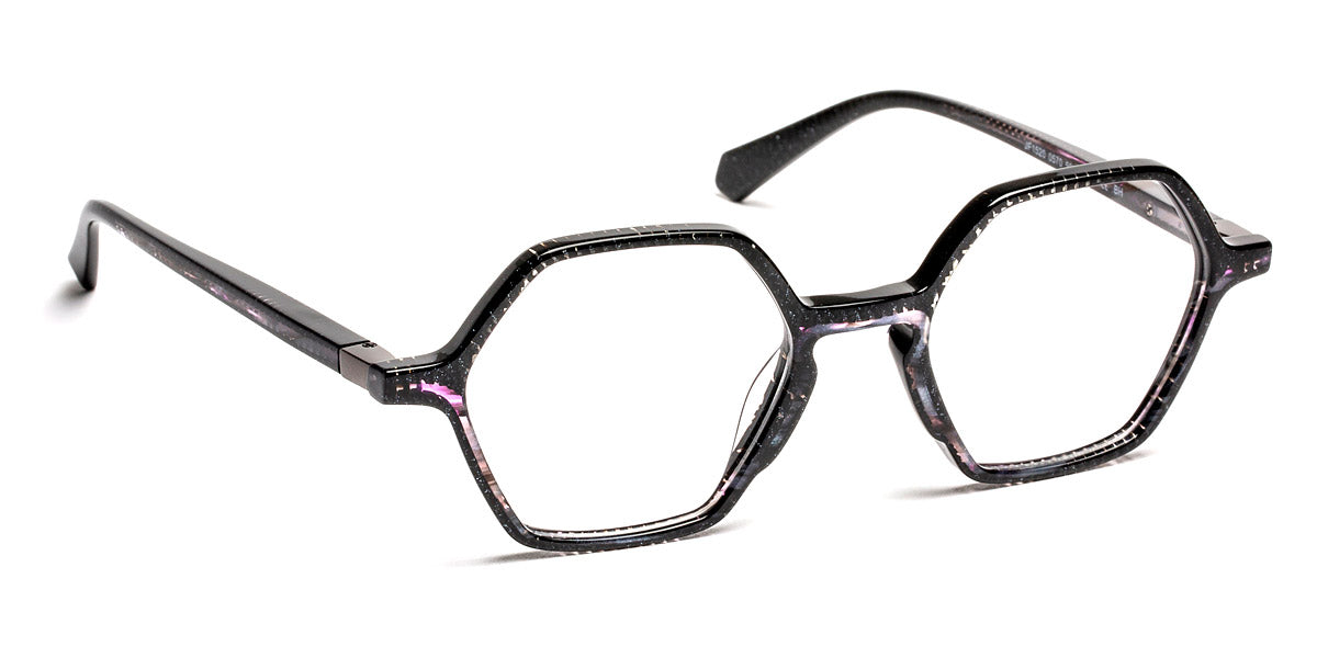J.F. Rey® JF1520 JFR JF1520 0570 50 - 0570 Black Pixel/Purple Garden Eyeglasses