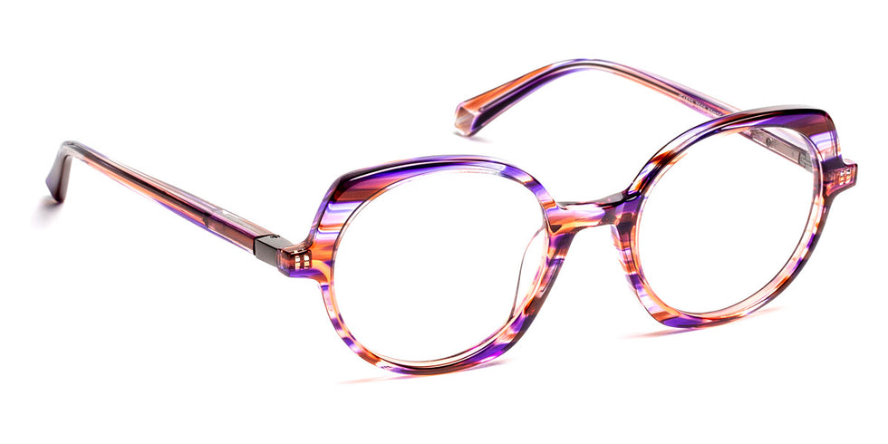 J.F. Rey® JF1522 JFR JF1522 7560 50 - 7560 Purple and Orange Striped Eyeglasses