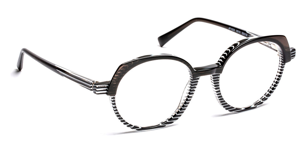 J.F. Rey® JF1523 JFR JF1523 0010 52 - 0010 Strips Black/White/Black Eyeglasses