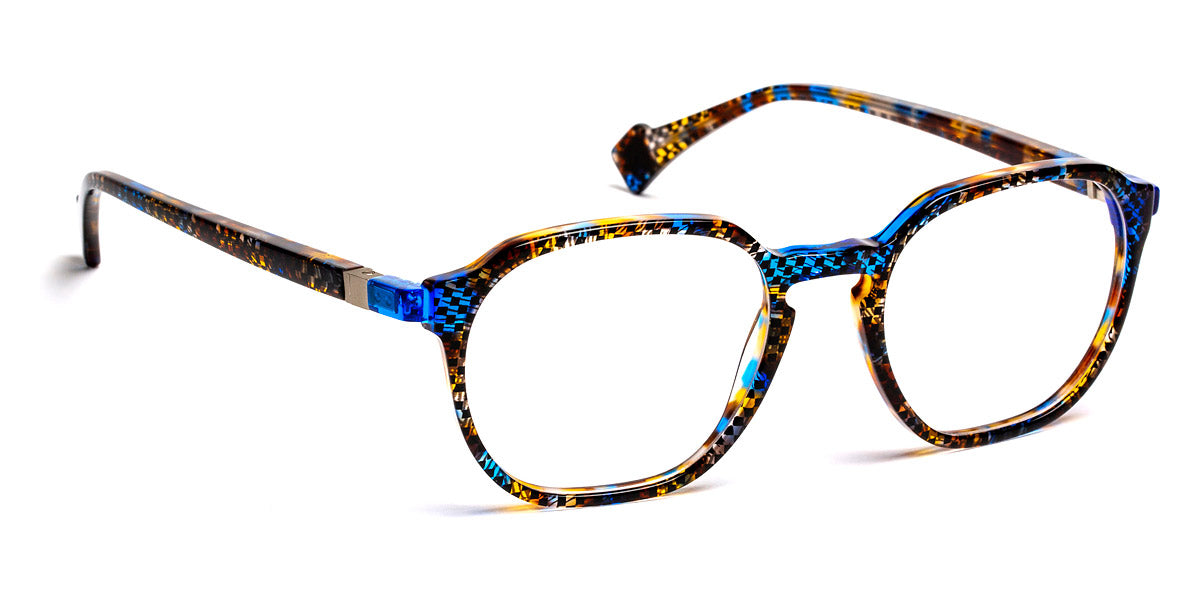 J.F. Rey® JF1525 JFR JF1525 2525 51 - 2525 Blue Check/Blue Eyeglasses