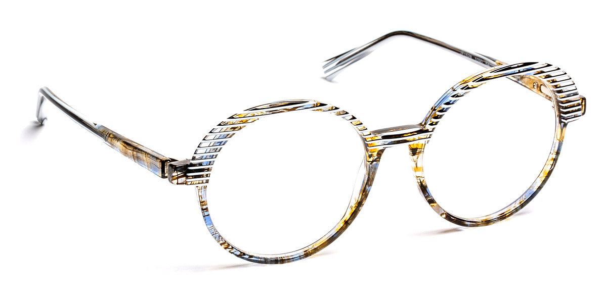 J.F. Rey® JF1528 JFR JF1528 1090 54 - 1090 Demi Blue/Strips Black/White Eyeglasses
