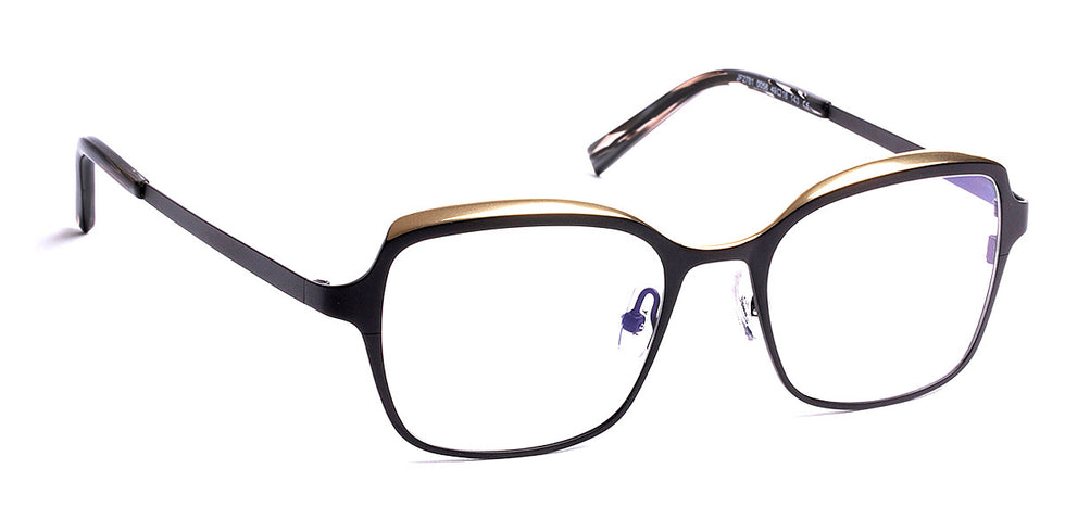 J.F. Rey® JF2781 JFR JF2781 0058 49 - 0058 Satin Black/Shiny Gold Eyeglasses