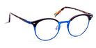 J.F. Rey® JF2785 JFR JF2785 0025 48 - 0025 Leather Black/Demi/Metal Blue Eyeglasses