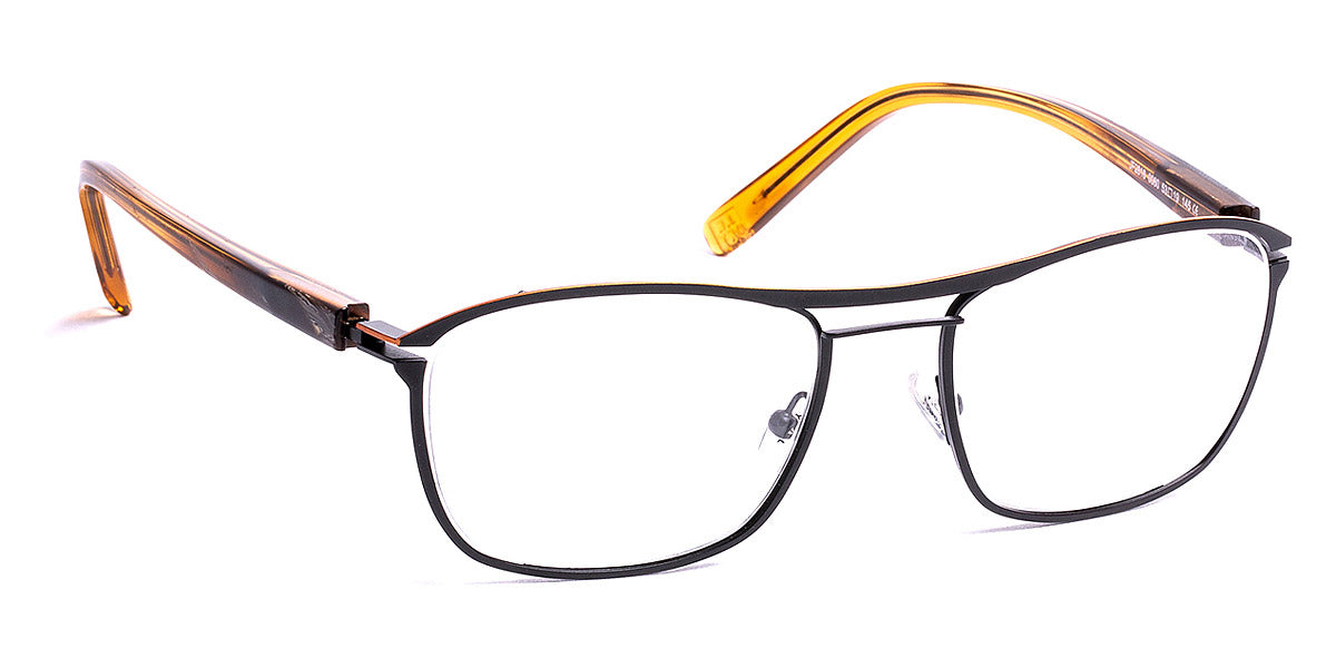 J.F. Rey® JF2816 JFR JF2816 0060 53 - 0060 Black/Orange Eyeglasses