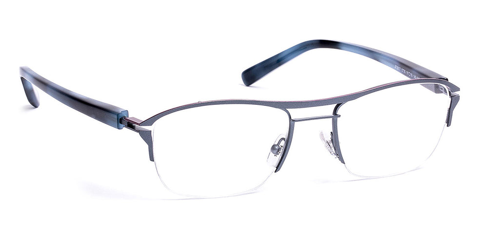 J.F. Rey® JF2817 JFR JF2817 0735 51 - 0735 Blue Gray/Burgundy Eyeglasses