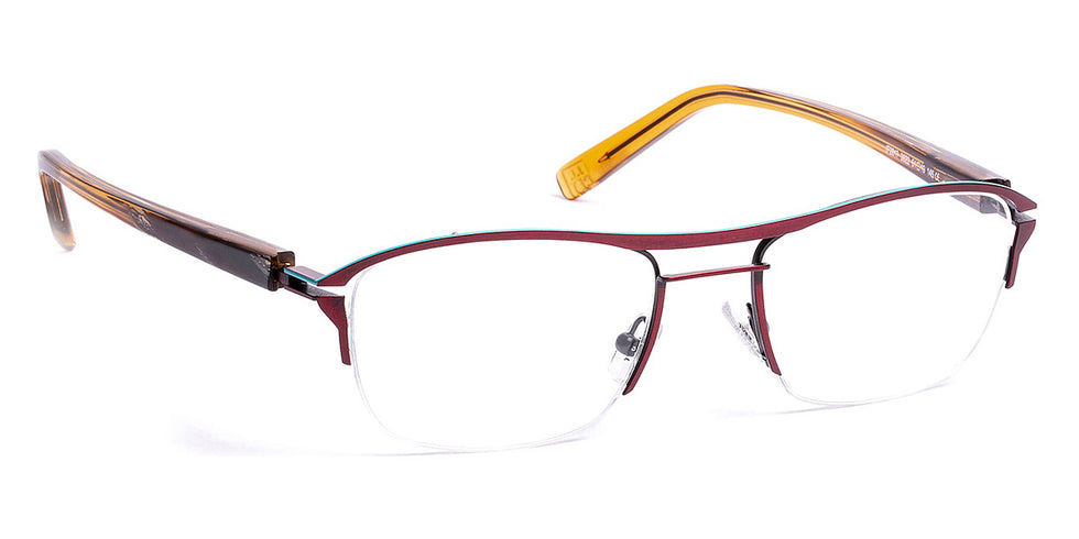 J.F. Rey® JF2817 JFR JF2817 3022 51 - 3022 Brushed Red/Turquoise Eyeglasses