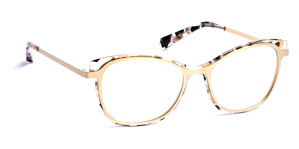 J.F. Rey® JF2825 JFR JF2825 5500 51 - 5500 Brushed Gold/Glitter Black Eyeglasses