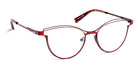 J.F. Rey® JF2832 JFR JF2832 3010 52 - 3010 Brushed Red/Black Eyeglasses