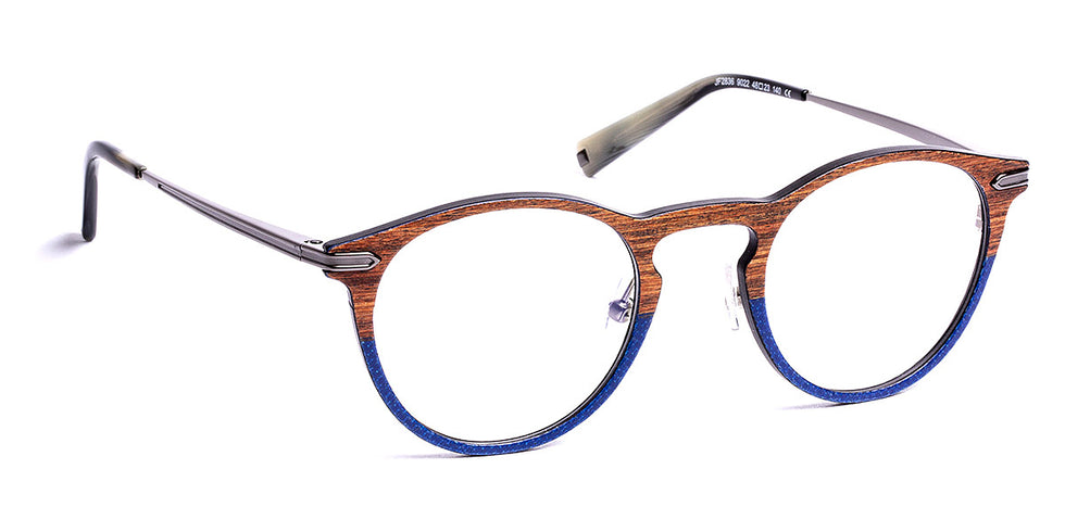 J.F. Rey® JF2836 JFR JF2836 9022 48 - 9022 Brown Wood/Carbon Blue Eyeglasses