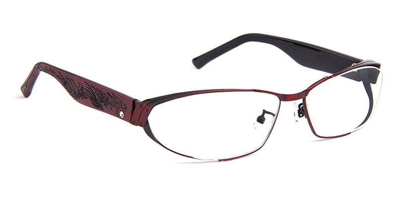 J.F. Rey® JF2840 JFR JF2840 3530 55 - 3530 Brushed Red/Burgundy 3D Eyeglasses