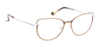 J.F. Rey® JF2849 JFR JF2849 5610 53 - 5610 Patined Gold/White Eyeglasses