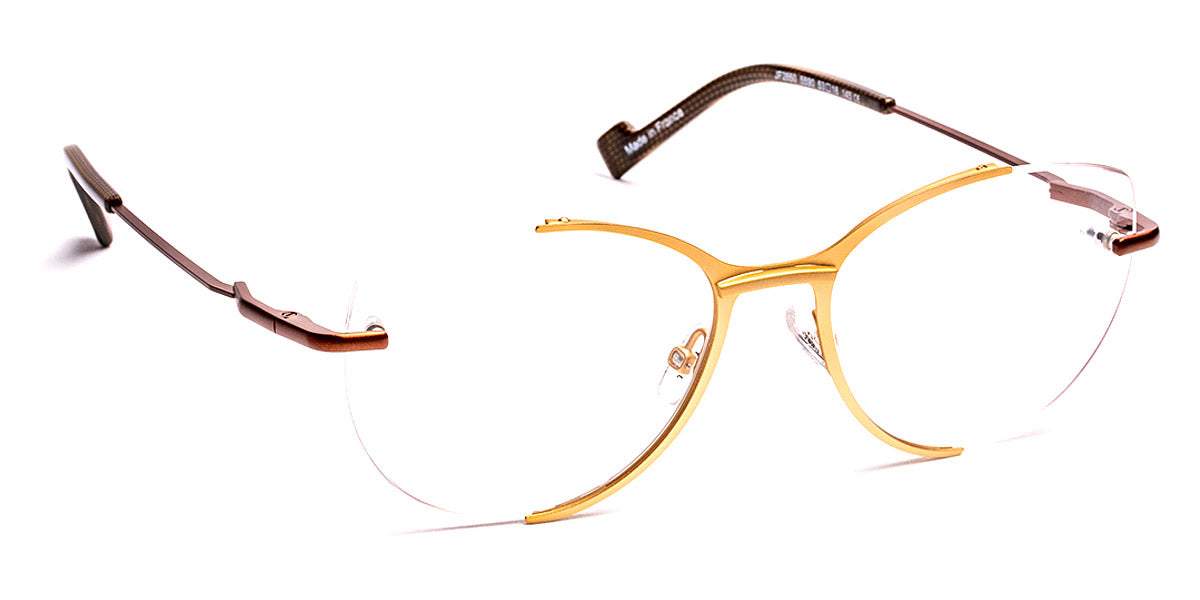 J.F. Rey® JF2850 JFR JF2850 5590 53 - 5590 Satined Pink Gold/Hot Brown Eyeglasses