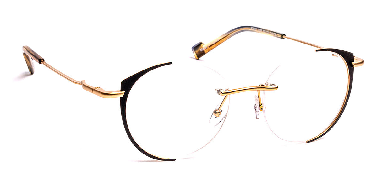 J.F. Rey® JF2851 JFR JF2851 0055 50 - 0055 Satined Black/Pink Gold Eyeglasses