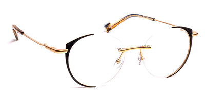J.F. Rey® JF2851 JFR JF2851 0055 50 - 0055 Satined Black/Pink Gold Eyeglasses