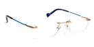 J.F. Rey® JF2853 JFR JF2853 5525 55 - 5525 Matte Gold/Blue Eyeglasses