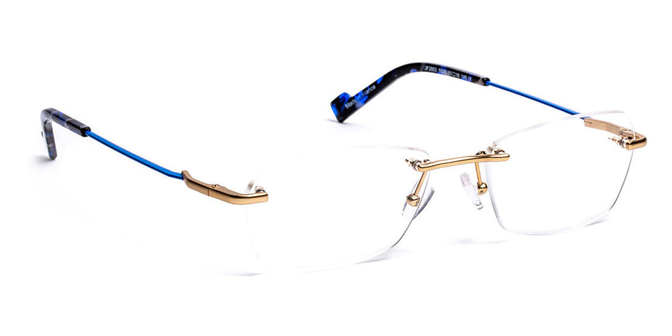 J.F. Rey® JF2853 JFR JF2853 5525 55 - 5525 Matte Gold/Blue Eyeglasses