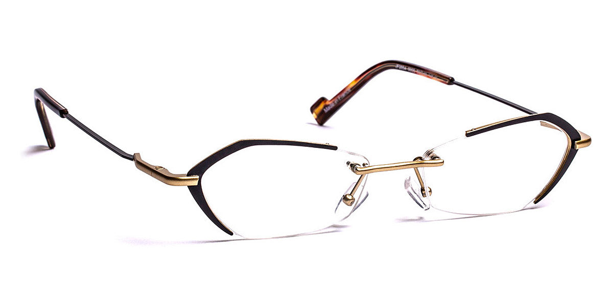J.F. Rey® JF2854 JFR JF2854 0055 53 - 0055 Satined Black/Pink Gold Satined Eyeglasses