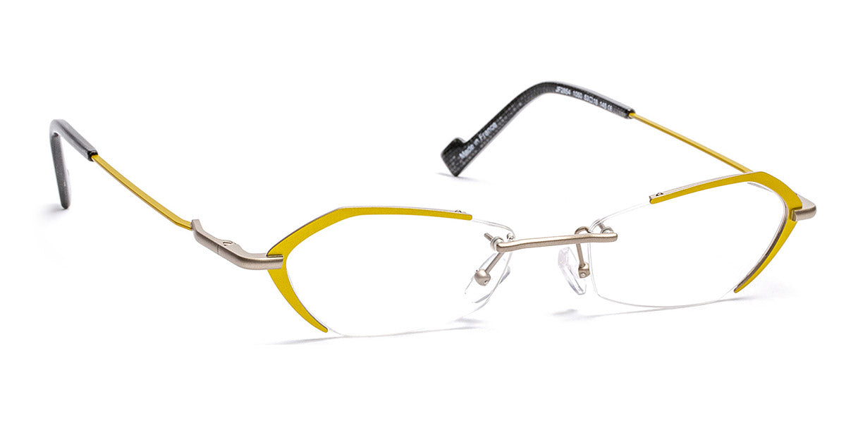 J.F. Rey® JF2854 JFR JF2854 1050 53 - 1050 Matte Silver/Yellow Eyeglasses