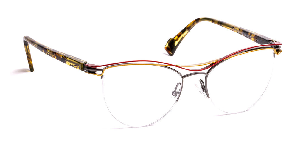 J.F. Rey® JF2856 JFR JF2856 0295 52 - 0295 Ruthenium/Light Brown Eyeglasses