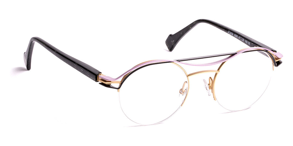 J.F. Rey® JF2858 JFR JF2858 5000 47 - 5000 Shiny Yellow Gold/Black Eyeglasses