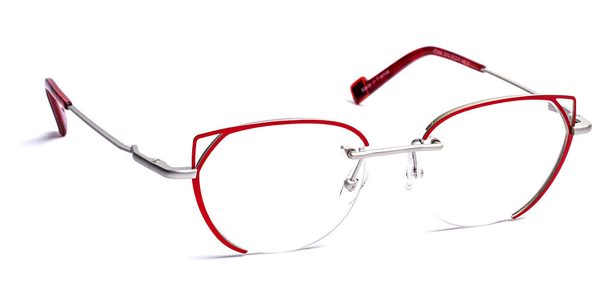 J.F. Rey® JF2864 JFR JF2864 3013 51 - 3013 Red/Silver Eyeglasses