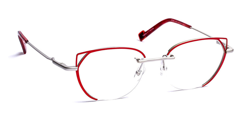 J.F. Rey® JF2864 JFR JF2864 3013 51 - 3013 Red/Silver Eyeglasses