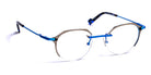 J.F. Rey® JF2865 JFR JF2865 1320 48 - 1320 Brushed Silver/Blue Klein Eyeglasses
