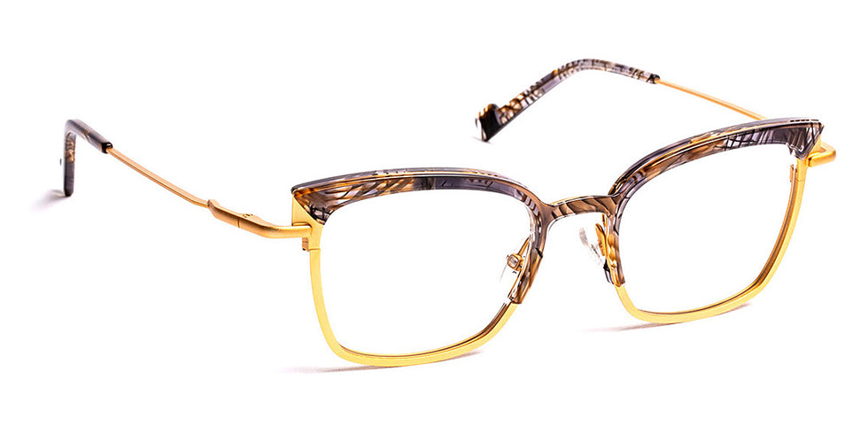 J.F. Rey® JF2868 JFR JF2868 0550 51 - 0550 Resille Black/Satin Gold Eyeglasses