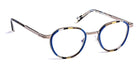 J.F. Rey® JF2876 JFR JF2876 2405 49 - 2405 Stripes Blue/Brown/Shiny Gunmetal Eyeglasses