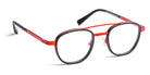 J.F. Rey® JF2877 JFR JF2877 0030 50 - 0030 Matte Black/Satin Red Eyeglasses