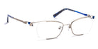 J.F. Rey® JF2893 JFR JF2893 1020 53 - 1020 Silver/Blue Eyeglasses