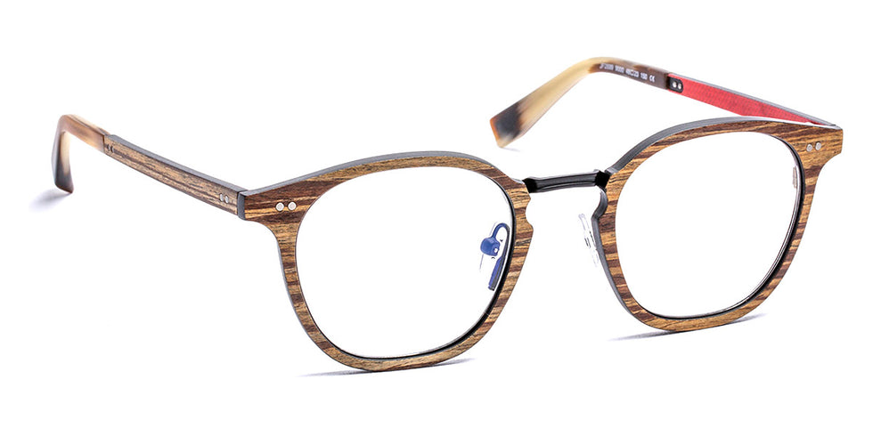 J.F. Rey® JF2899 JFR JF2899 9000 48 - 9000 Wood/Fiber Glass Red/Black Eyeglasses