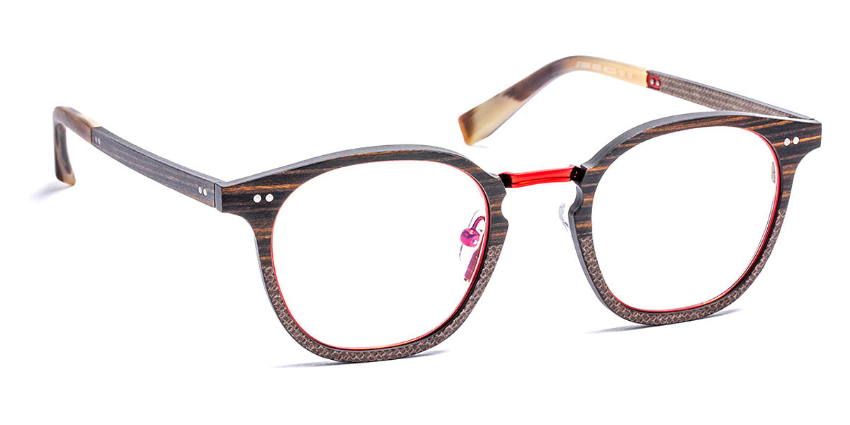 J.F. Rey® JF2899 JFR JF2899 9030 48 - 9030 Wood/Fiber Glass Brown/Red Eyeglasses