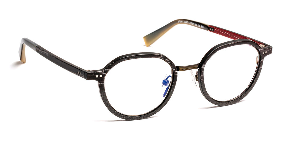 J.F. Rey® JF2901 JFR JF2901 0240 47 - 0240 Wood/Carbon/Red/Khaki Eyeglasses