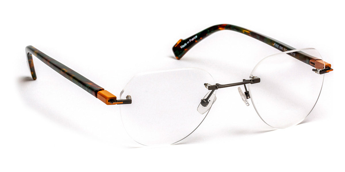 J.F. Rey® JF2902 JFR JF2902 B0560 50 - B0560 Gunmetal/Orange Eyeglasses