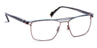 J.F. Rey® JF2905 JFR JF2905 9025 57 - 9025 Brown/Blue/Ruthenium Eyeglasses