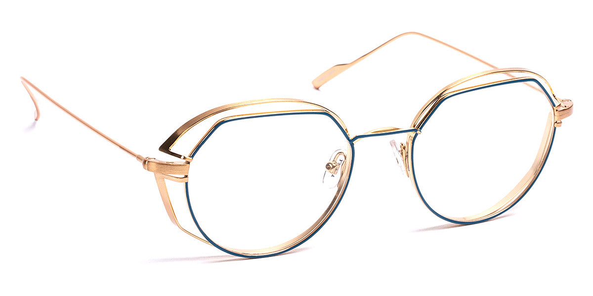 J.F. Rey® JF2914 JFR JF2914 2555 49 - 2555 Blue Duck/Brushed Pink Gold Eyeglasses