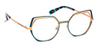 J.F. Rey® JF2916 JFR JF2916 2055 51 - 2055 Blue/Pink Gold Eyeglasses