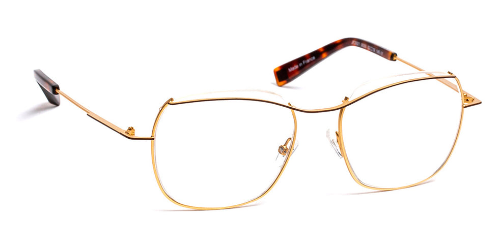 J.F. Rey® JF2921 JFR JF2921 9050 52 - 9050 Brown/Satin Yellow Gold Eyeglasses