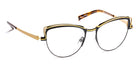 J.F. Rey® JF2932 JFR JF2932 0050 51 - 0050 Satin Black/Light Yellow Gold Eyeglasses