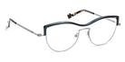 J.F. Rey® JF2938 JFR JF2938 0045 49 - 0045 Black/Alu Top Dark Green Eyeglasses