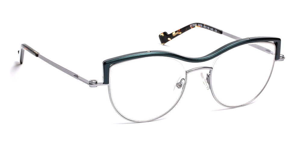 J.F. Rey® JF2938 JFR JF2938 0045 49 - 0045 Black/Alu Top Dark Green Eyeglasses