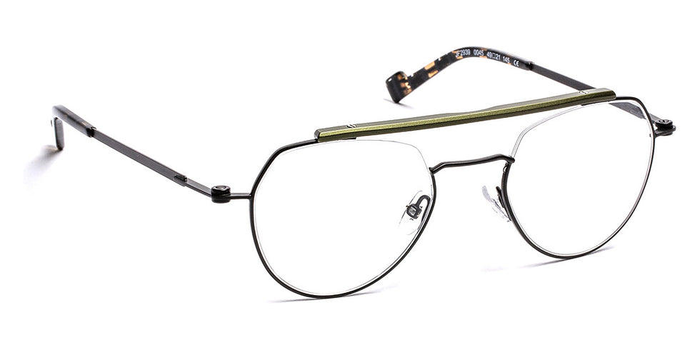 J.F. Rey® JF2939 JFR JF2939 0045 49 - 0045 Black/Alu Top Khaki Eyeglasses