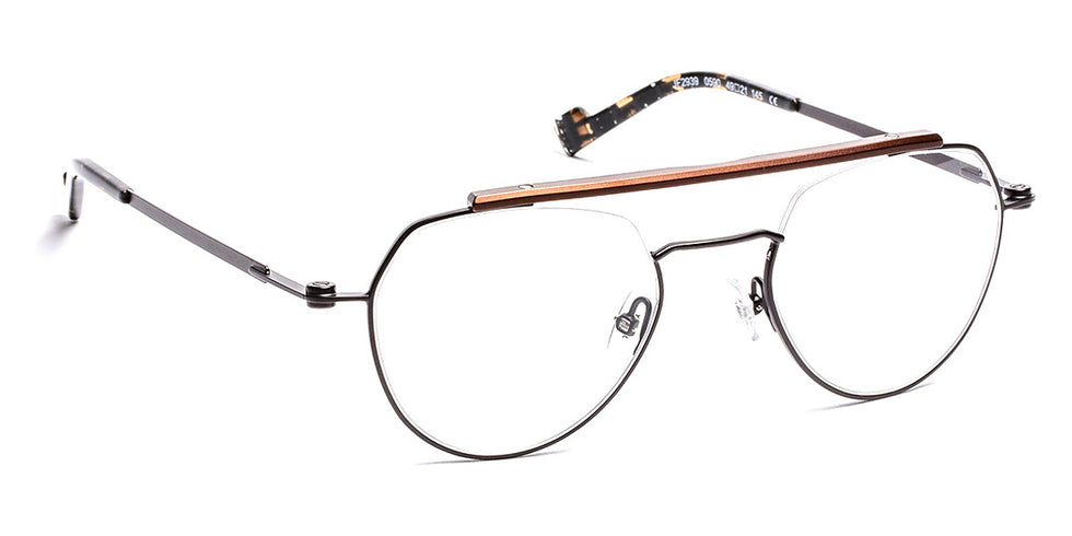 J.F. Rey® JF2939 JFR JF2939 0590 49 - 0590 Ruthenium/Alu Top Brown Eyeglasses