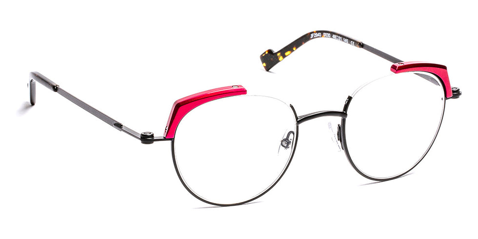 J.F. Rey® JF2940 JFR JF2940 0030 48 - 0030 Satin Black/Burgundy Eyeglasses
