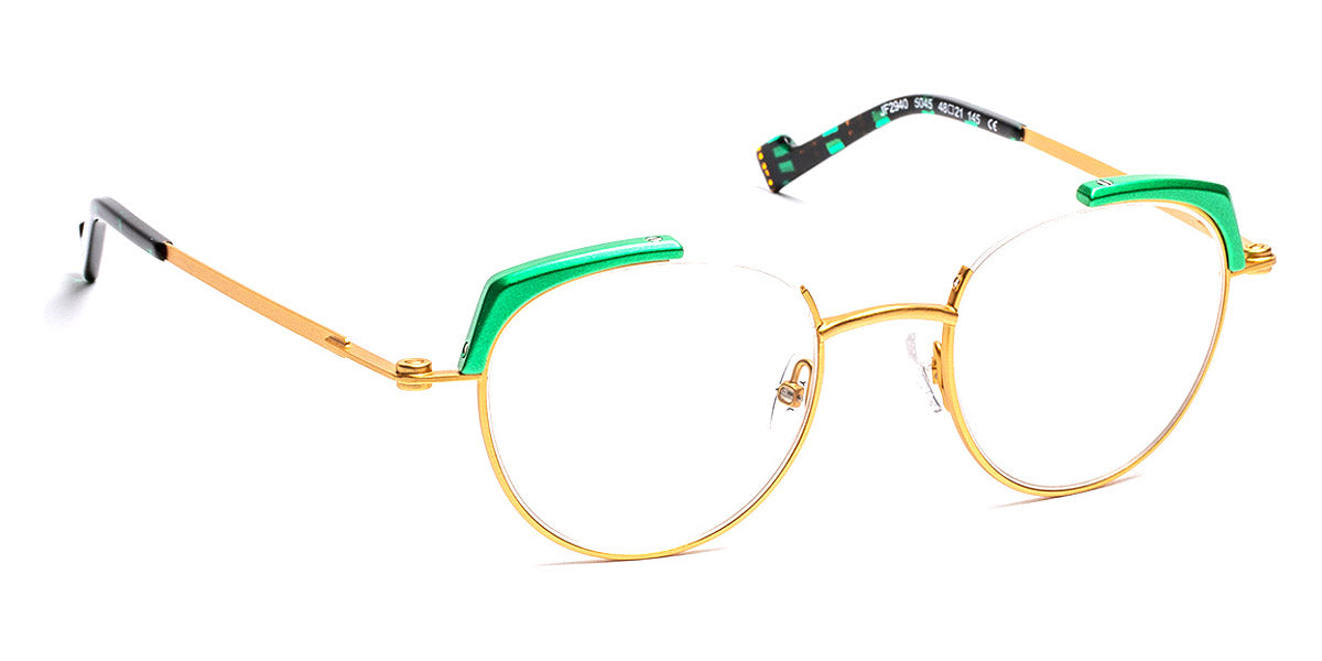 J.F. Rey® JF2940 JFR JF2940 5045 48 - 5045 Brushed Gold/Green Eyeglasses