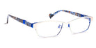 J.F. Rey® JF2951 JFR JF2951 1025 56 - 1025 Satin Silver/Blue Eyeglasses